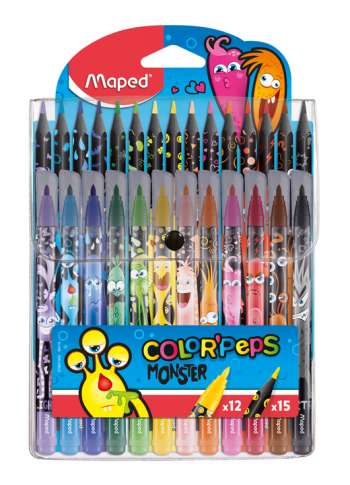 Maped ColorPeps Monster set 12 markers 15 pencils 984718