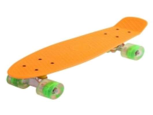 Maronad Retro Minicruiser Skateboard  m/LED Lys og ABEC7, Orange