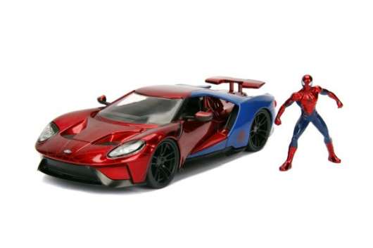 Marvel Spiderman 2017 Ford GT and figure 1:24