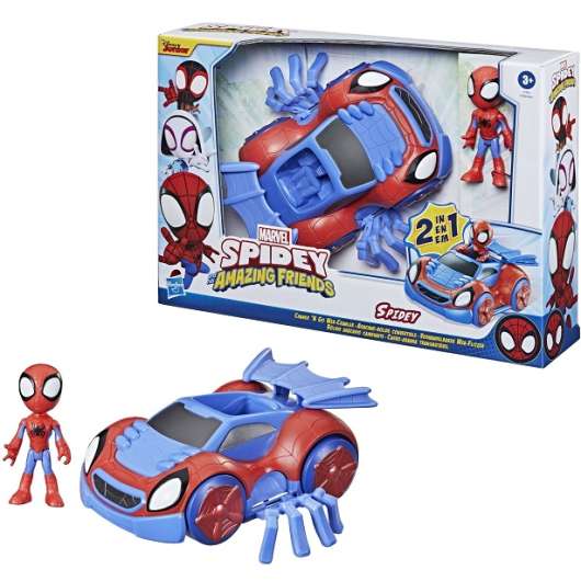 Marvel Spidey & His Amazing Friends 2 in 1 Web Crawler & Car