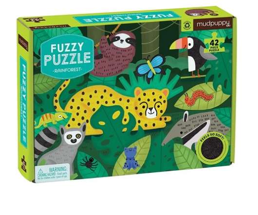 Mudpuppy - Puzzle 42 pcs - Rainforest Fuzzy Puzzle -