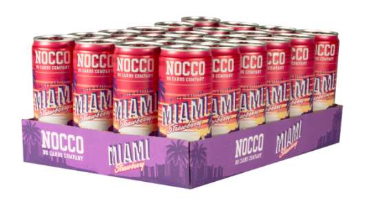 NOCCO BCAA 330ml Miami Strawberry - Summer Edition 2019 24-pack