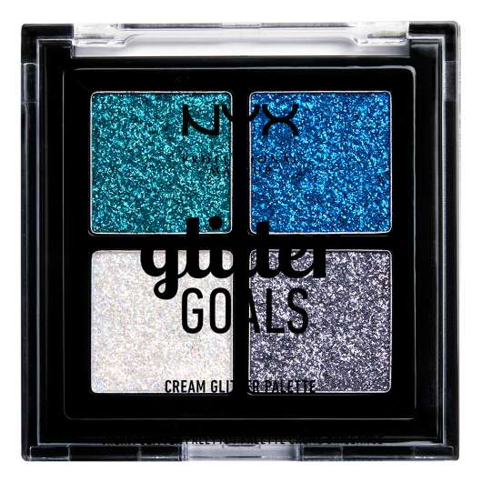 NYX Professional Makeup - Glitter Goals Cream Quad Palette - Glacier