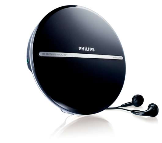 Philips bärbar MP3-CD-spelare, CD, audio-in, USB - Svart