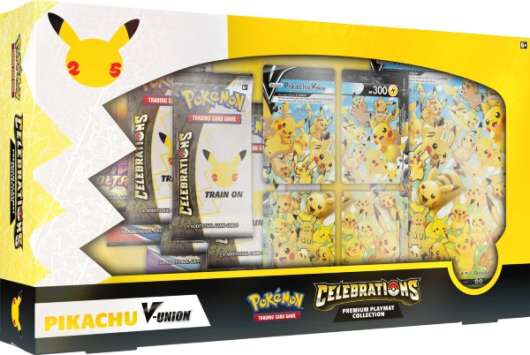 Pokemon Celebrations Exclusive Pikachu V-Union Playmat Collection