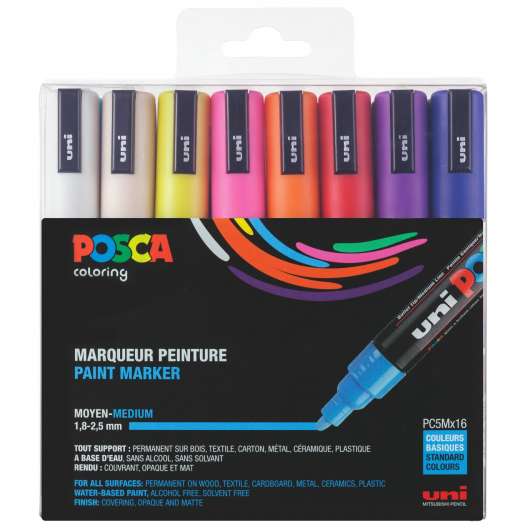 Posca - PC5M - Medium Tip Pen 16 pc