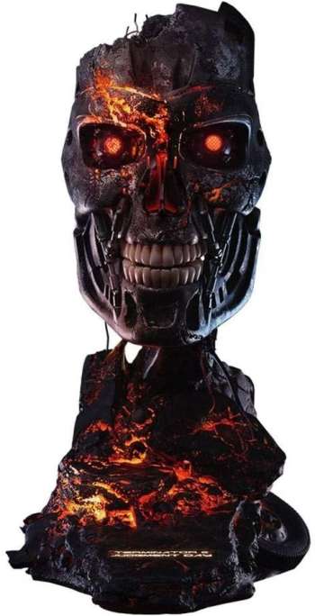 Purearts Terminator 2 T-800 Battle Damaged Art Mask Resin Statue