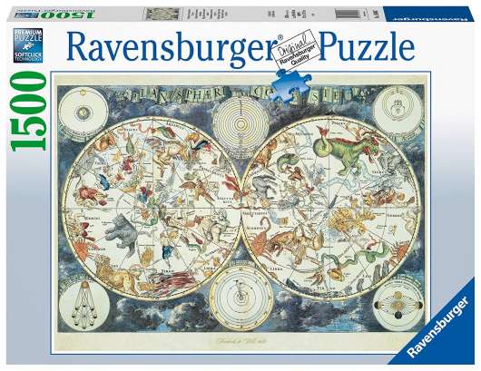 Ravensburger Puzzle 1500 World map of Fantastic Beasts