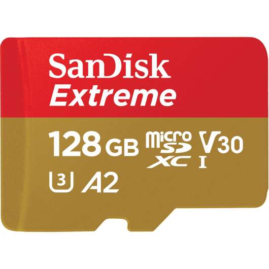 SANDISK MicroSDXC Extreme 128GB 160MB/s A2 C10 V30 UHS-I U3