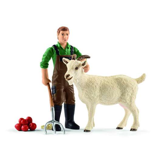 Schleich Farmer With Goat