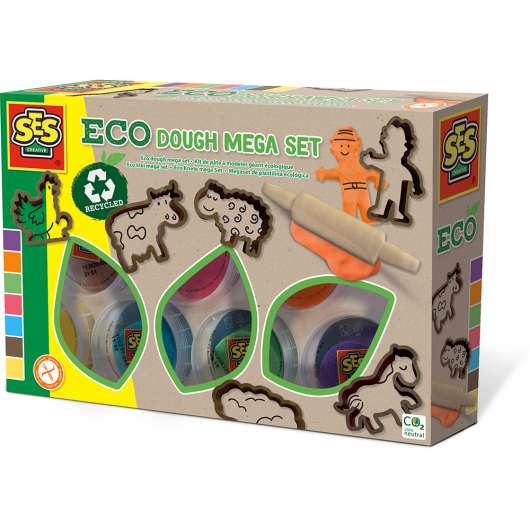 SES Creative Eco dough mega set 7x90gr with tools