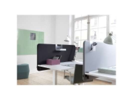 Skærmvæg abstracta softline 30 bord, 120 x 65 x 3 cm, grå
