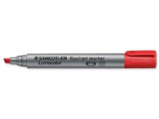 STAEDTLER Lumocolor - Markering - för flipdiagram - röd - vattenbaserat bläck - 2-5 mm