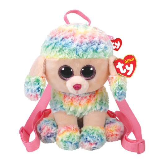 Ty Plush - Backpack - Rainbow Poodle (TY95005)