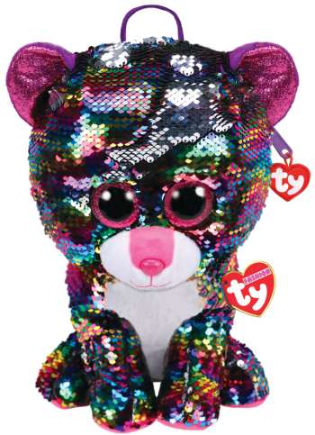 Ty  Plush - Sequin Backpack - Dotty the Leopard (TY95024)