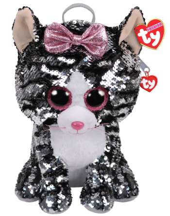 Ty Plush - Sequin Backpack - Kiki the Cat (TY95020)