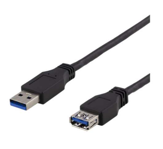 USB 3.1 Förlängningskabel, 1m, USB-A hane till USB-A hona