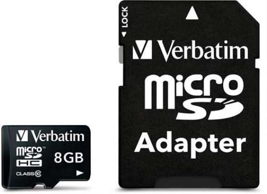 Verbatim minneskort, microSDHC, 8GB